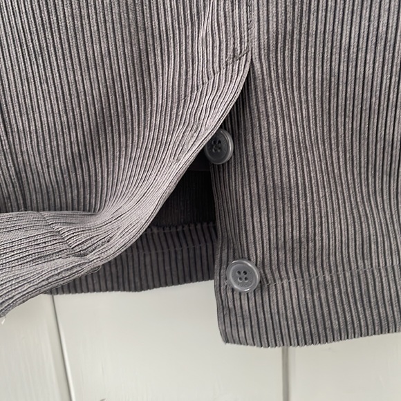 🔥5/$20🔥Della Spiga Women’s Corduroy Skirt Lined Grey Size 12 Made in Italy - Picture 5 of 7